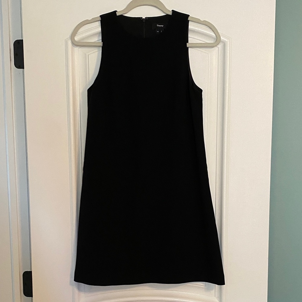 Theory Elegant Black Sleeveless Mini Dress